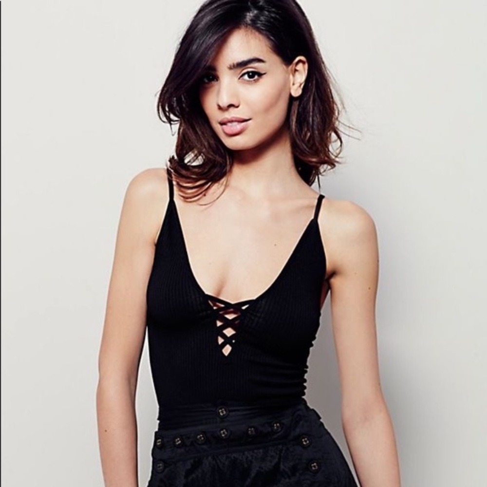 Free People Criss Cross Front Cami Tank Top